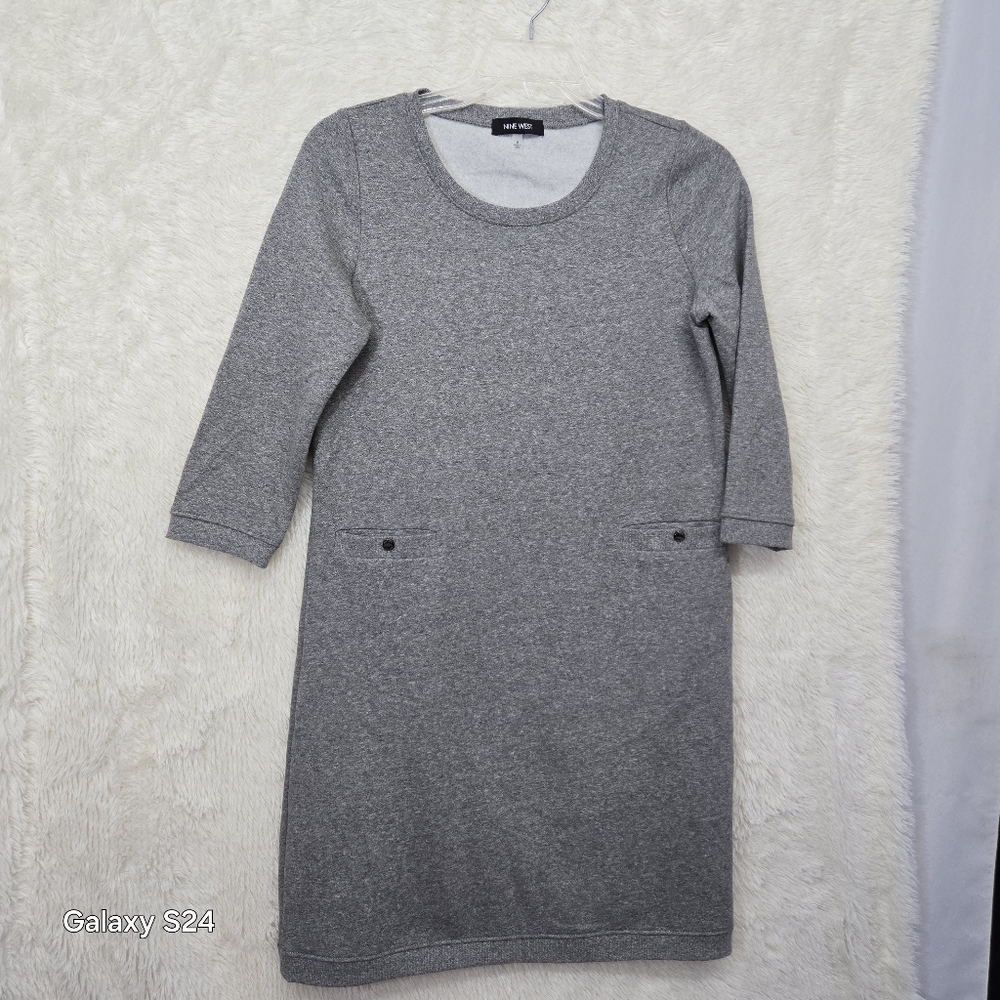 NINE WEST Gray Women's Dress SIZE M